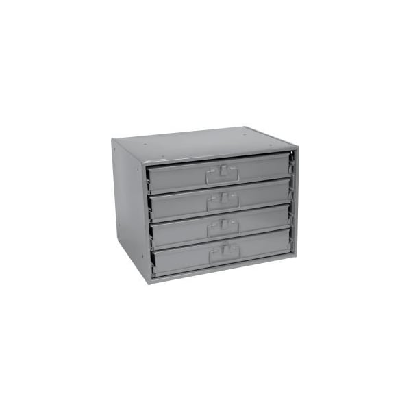 Durham Steel Compartment Box Rack 20 x 15-3/4 x 15 with 4 of 20-Compartment Boxes